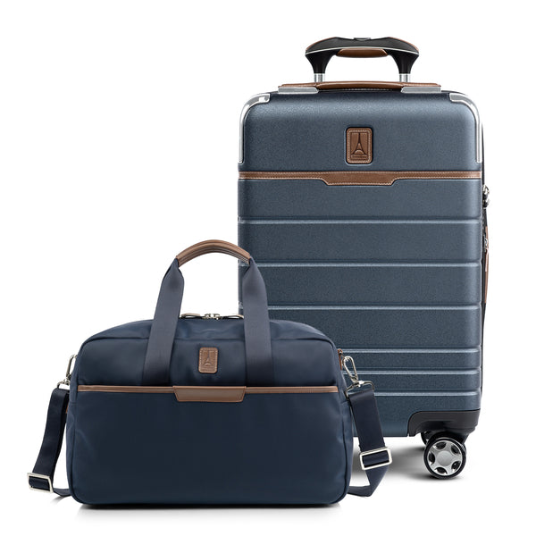 T+L carry-on spinner and underseat tote.